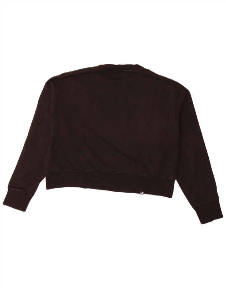 Puma Sweat-shirt surdimensionné pour femme UK 14 Coton noir moyen
