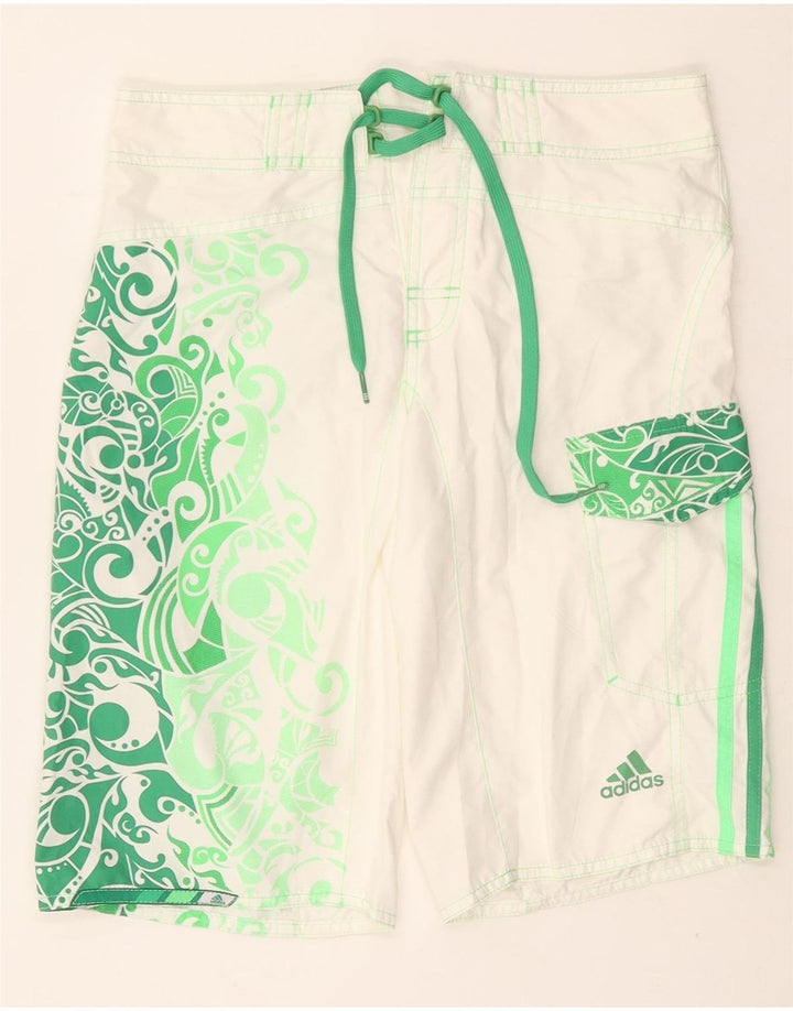 ADIDAS Short de bain homme XS blanc Paisley Polyester