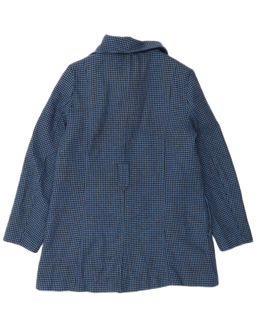 LEVI'S Manteau à double boutonnage pour femme UK 16 Grande laine pied-de-poule bleue