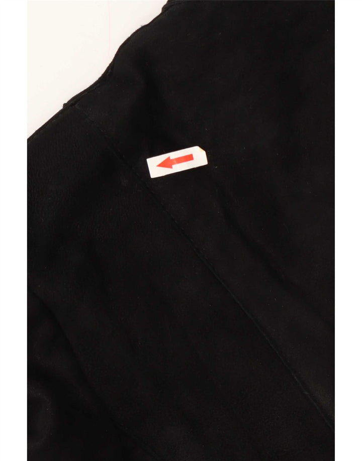 Veste Shearling Femme Vintage IT 46 Grand Noir