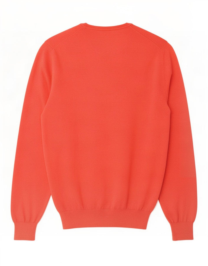 Massimo Dutti Pull col V pour homme en coton rouge Taille L