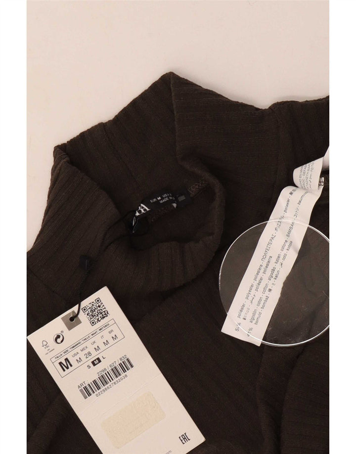 Zara Femme Débardeur UK 12 Marron Moyen Polyester