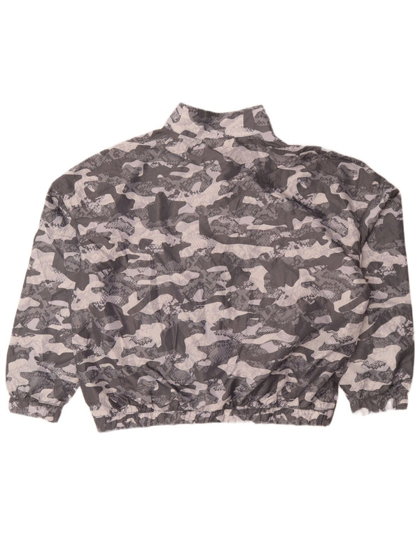 Reebok Haut de survêtement oversize pour femme UK 16 Large Gris Camouflage