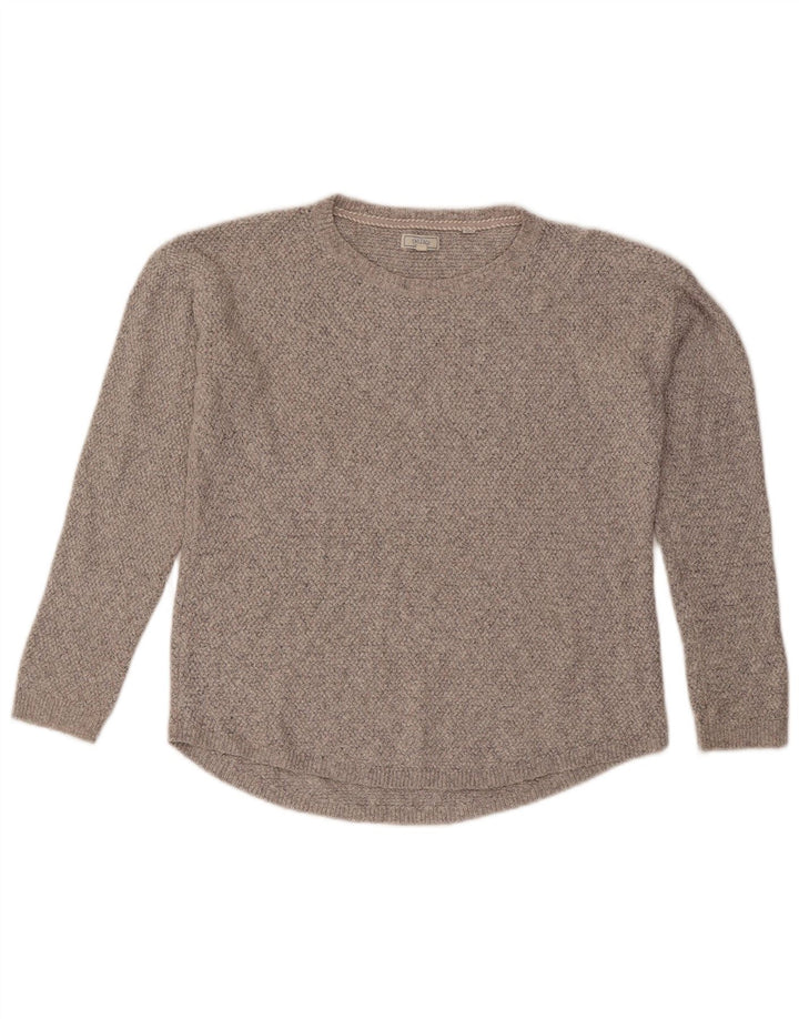 Fat Face Pull surdimensionné à col bateau pour femme UK 10 Petit Gris Coton