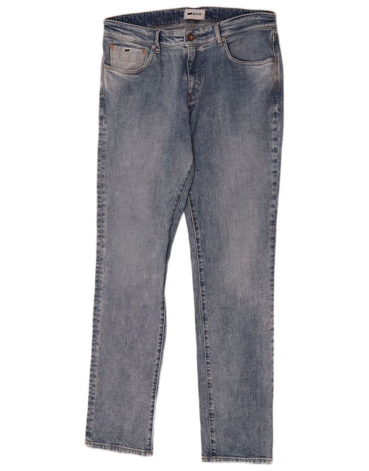 Gas Jean Slim Homme W33 L32 Bleu Coton