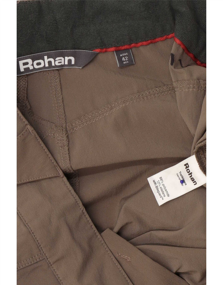 Rohan Pantalon cargo de randonnée pour homme W42 L31 Marron Polyamide