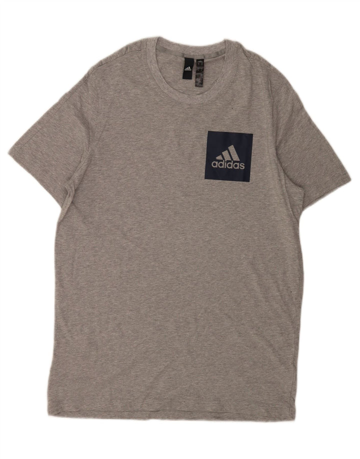 Adidas T-Shirt Homme Top XL Gris Moucheté Coton