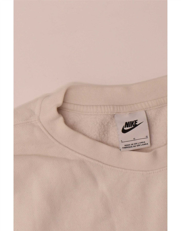 Nike Sweat-shirt pour homme en coton blanc Taille L