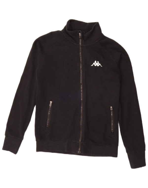 Kappa Veste de survêtement pour femme UK 16 Large Noir Coton