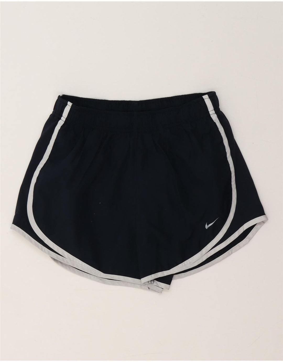 Nike Short de sport Dri Fit pour femme UK 8 Small Bleu marine Polyester