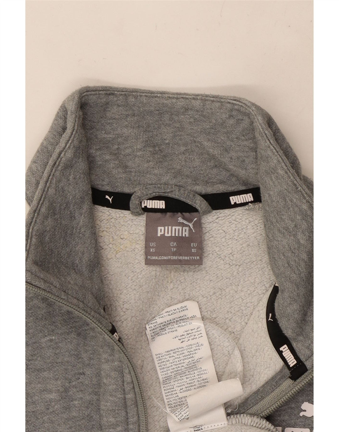 PUMA Veste de survêtement pour homme XS Gris Colorblock Coton