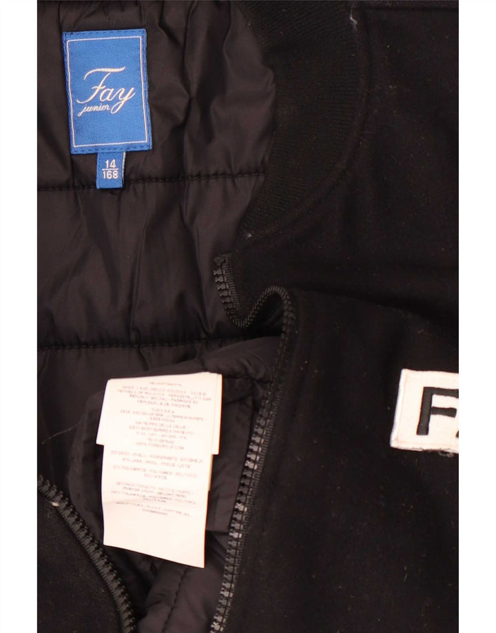 Veste matelassée Fay Garçon 13-14 ans Laine noire
