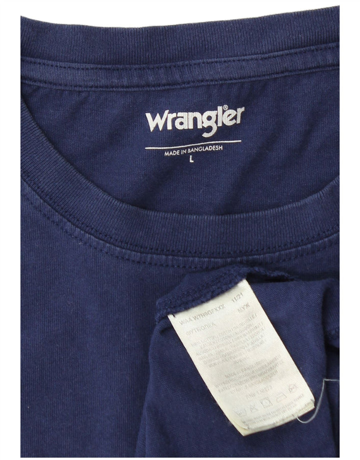 WRANGLER T-Shirt Homme Haut Large Bleu Marine Coton