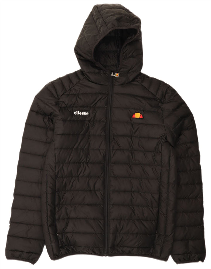 Ellesse Veste matelassée à capuche pour homme UK 38 Medium Noir Polyester