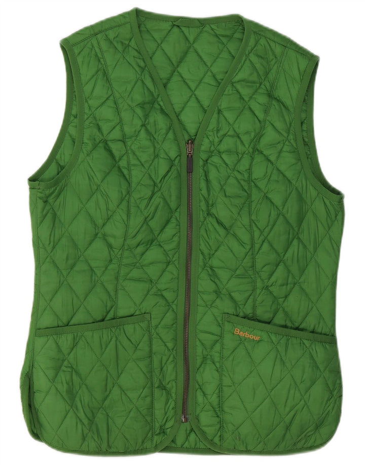 BARBOUR Gilet matelassé pour femme UK 12 Polyester vert moyen