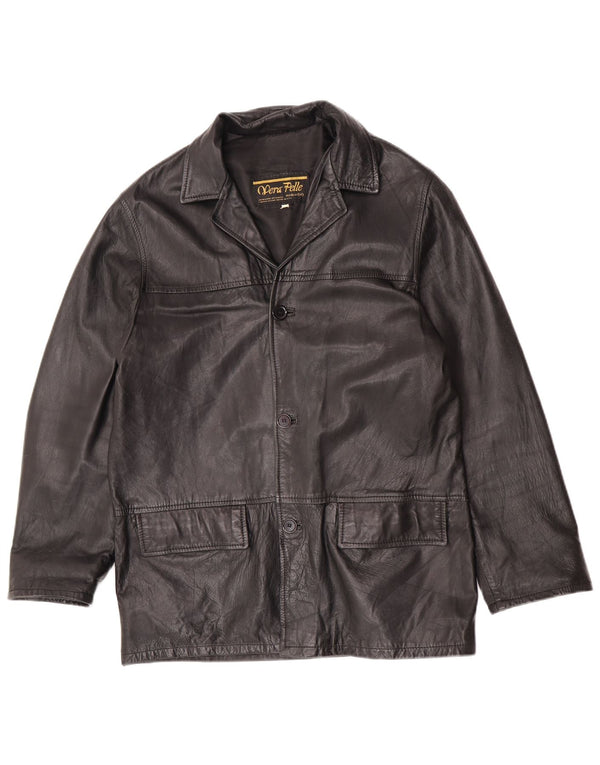 Lavorazione Artigianale Veste blazer à 3 boutons pour homme UK 40 Large Noir