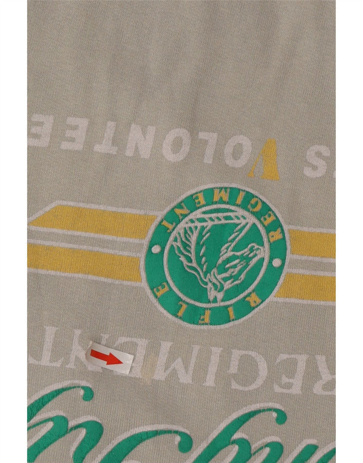 RIFLE Sweat-shirt graphique pour hommes, grand coton gris