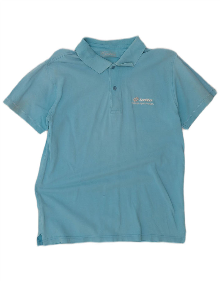 LOTTO Mens Polo Shirt Medium Blue