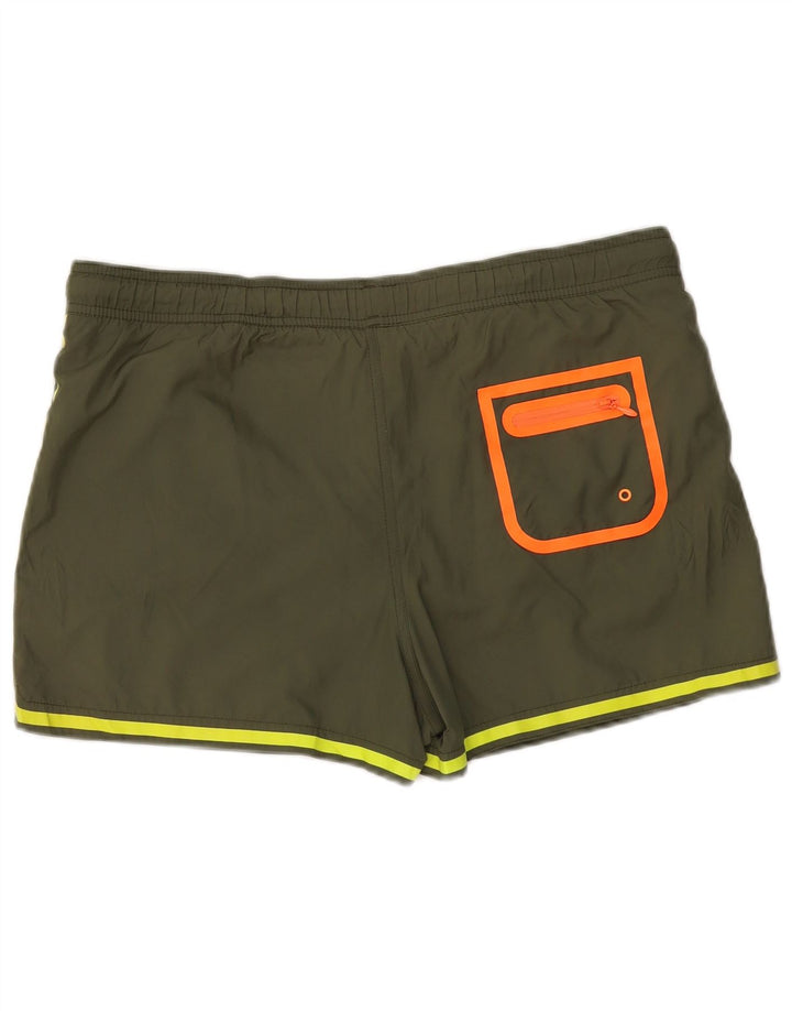 SUN68 Short de bain homme grand kaki polyester