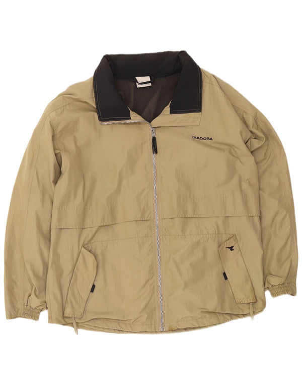 Diadora Veste de Pluie Homme UK 42 XL Beige Polyamide