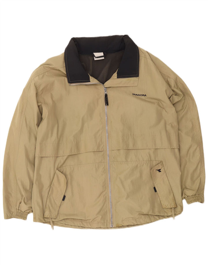 Diadora Veste de Pluie Homme UK 42 XL Beige Polyamide