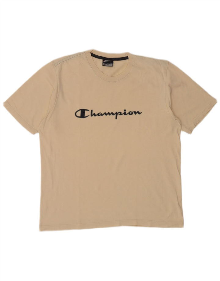CHAMPION T-Shirt Graphique Homme Beige Moyen