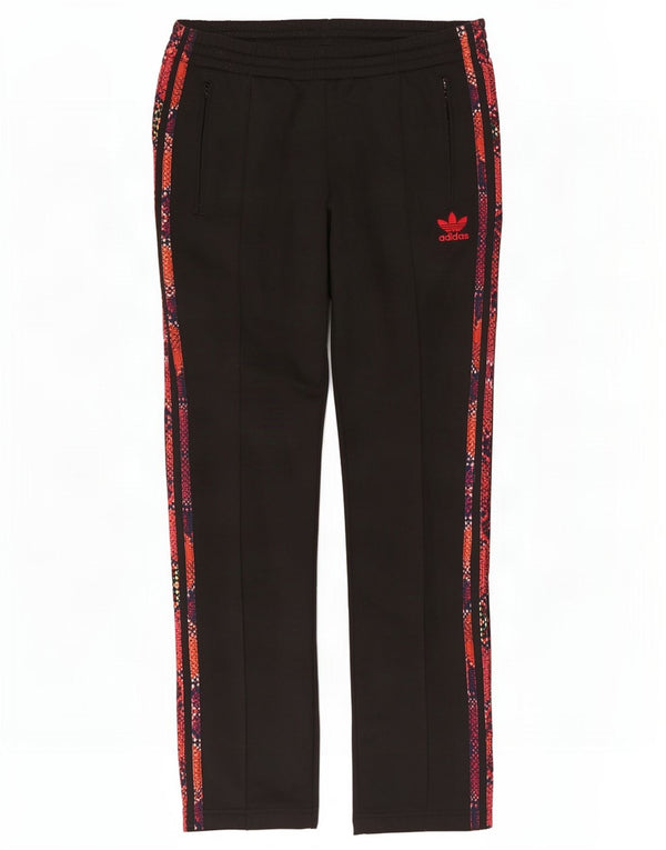 Adidas Pantalon de survêtement pour femme UK 14 Medium Noir Colourblock Polyester