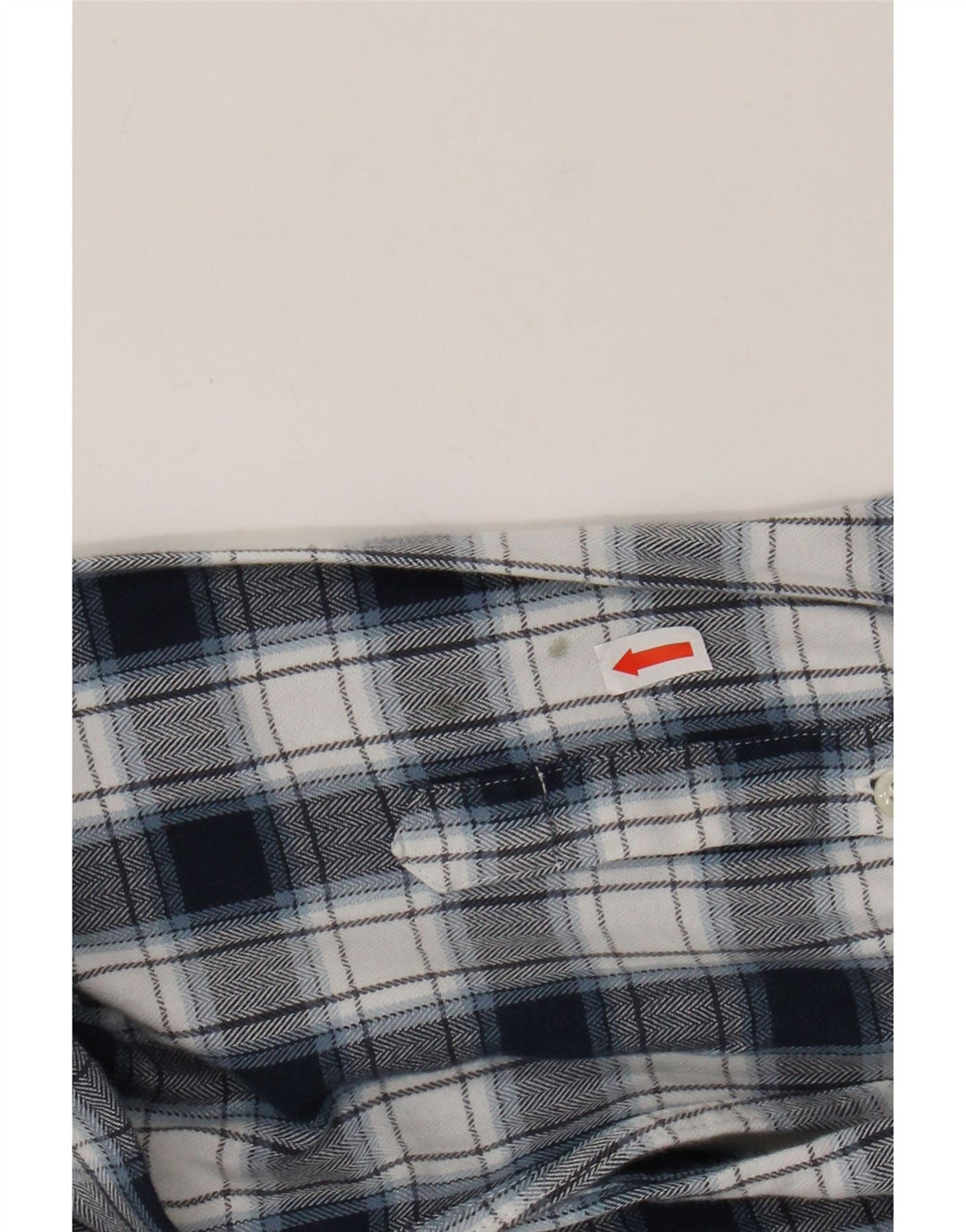 REISS Chemise en flanelle coupe classique XL bleu marine à carreaux en coton pour homme