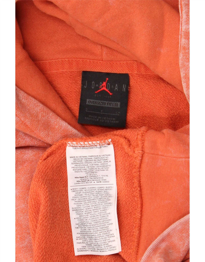 Jordan Pull à capuche surdimensionné pour homme en coton tie-dye orange