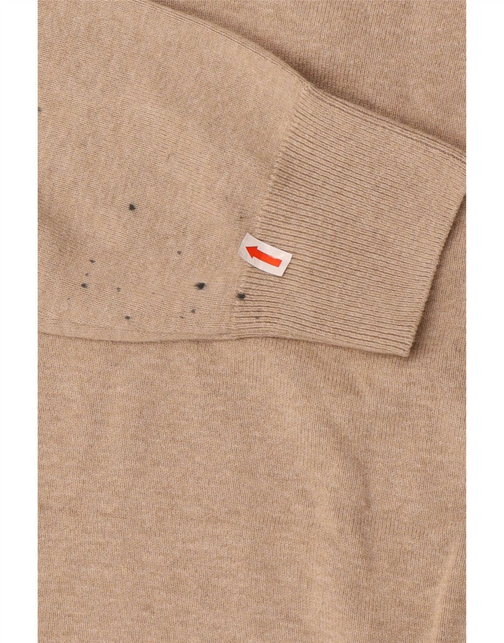 Marks & Spencer Pull col rond homme en coton beige moyen