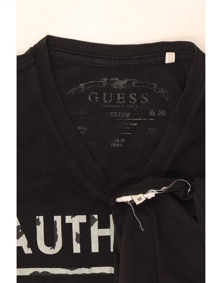 Guess T-Shirt Graphique Homme Noir Moyen