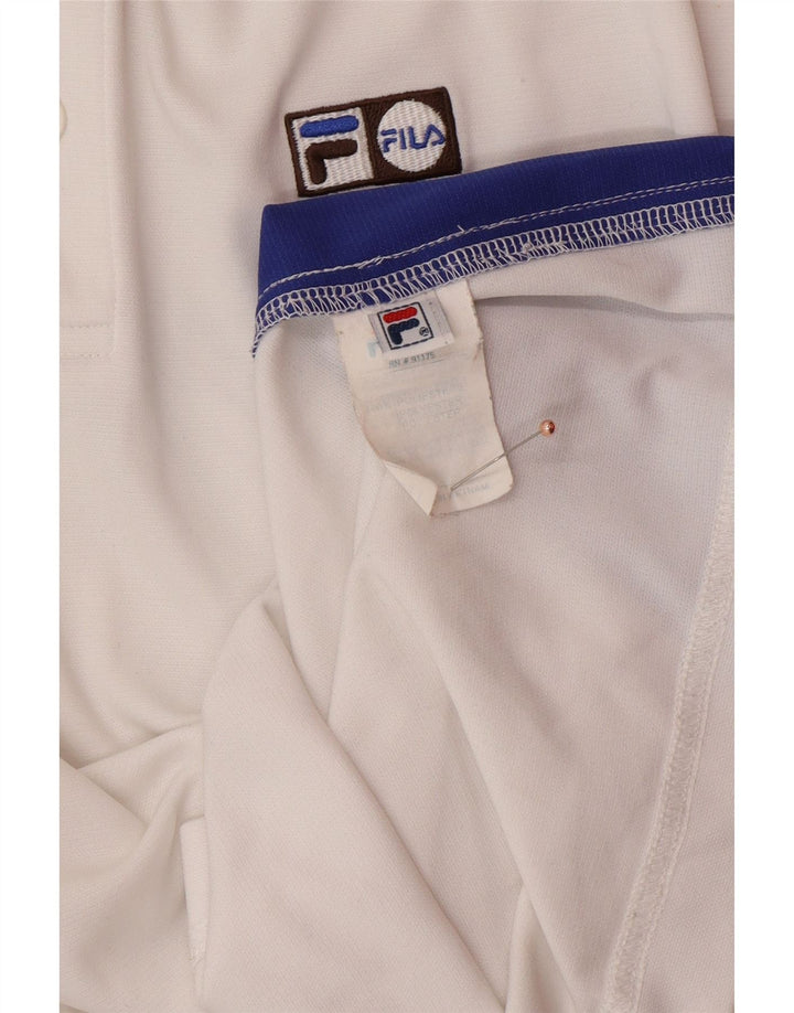 FILA Polo Homme XL Blanc Colorblock Polyester
