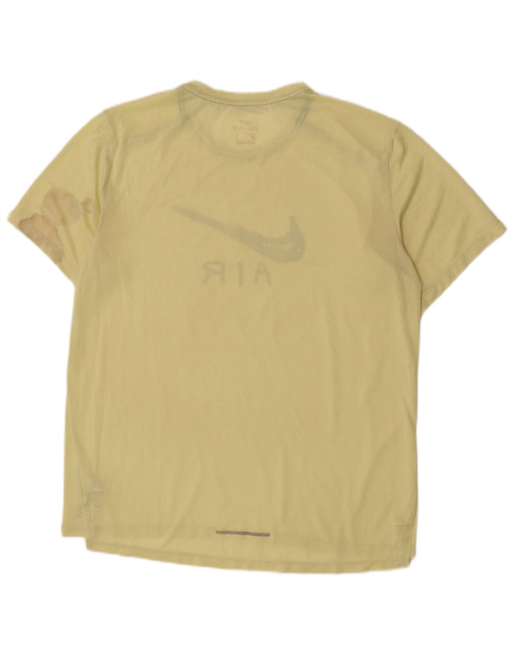 Nike Hommes Dri Fit Graphic T-Shirt Haut Large Jaune Polyester