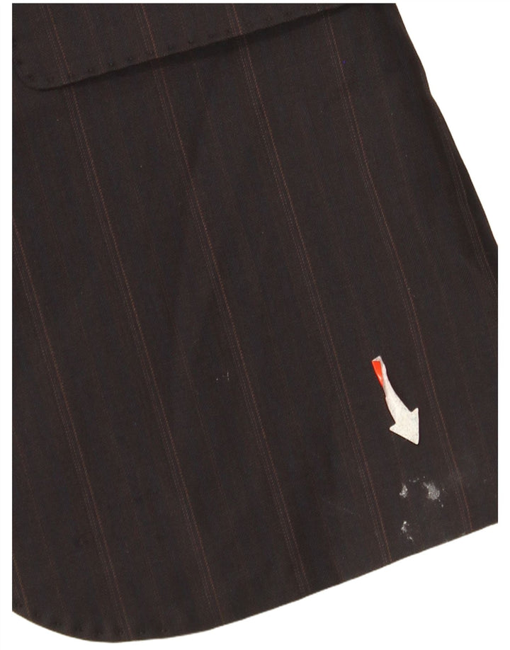 Massimo Dutti Veste blazer à 2 boutons pour femme EU 36 XS en laine noire à fines rayures