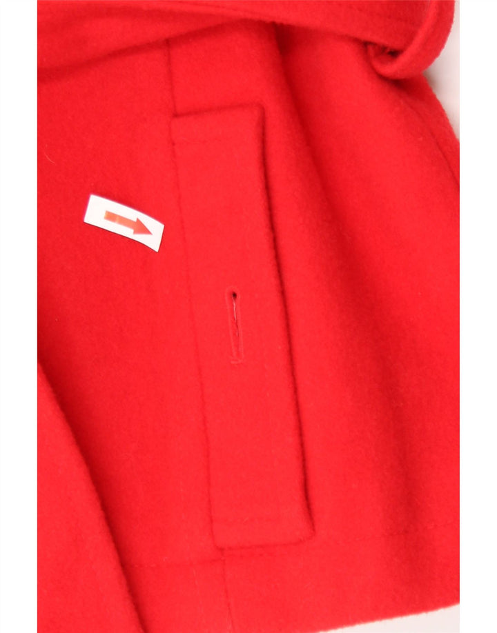 Moschino Duffle Jacket Militaire Femme UK 12 Laine Rouge Moyen