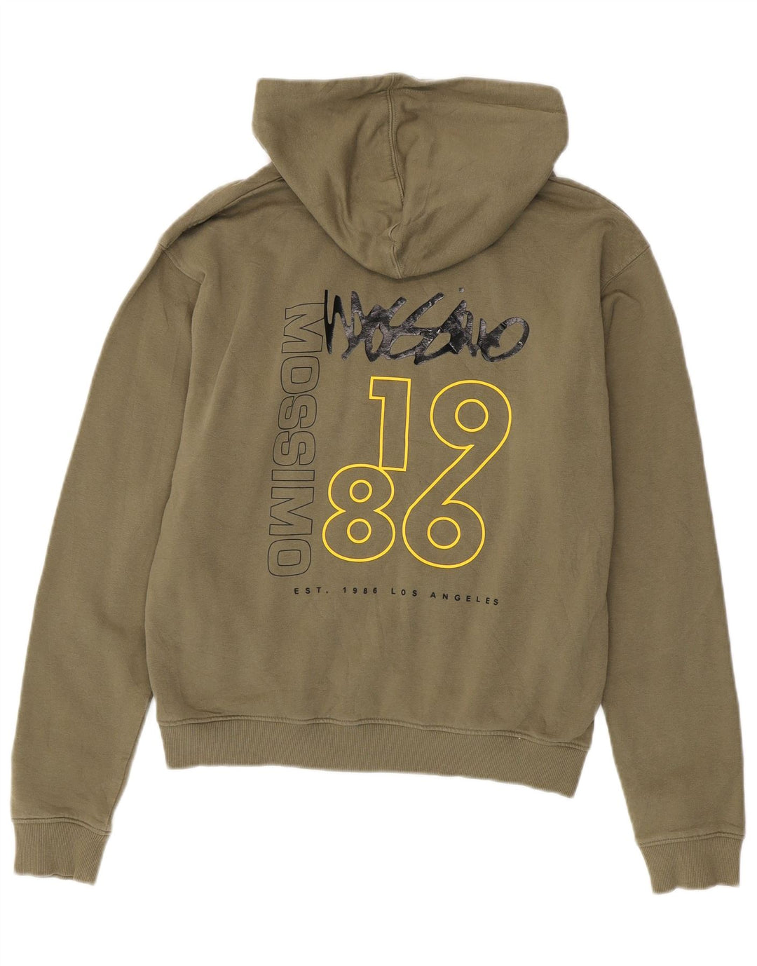 Mossimo Pull à capuche graphique pour femme US 12 Grand coton kaki