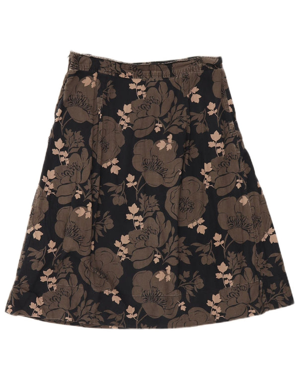 Jupe trapèze Boden pour femme UK 12 Medium W29 Bleu marine Floral