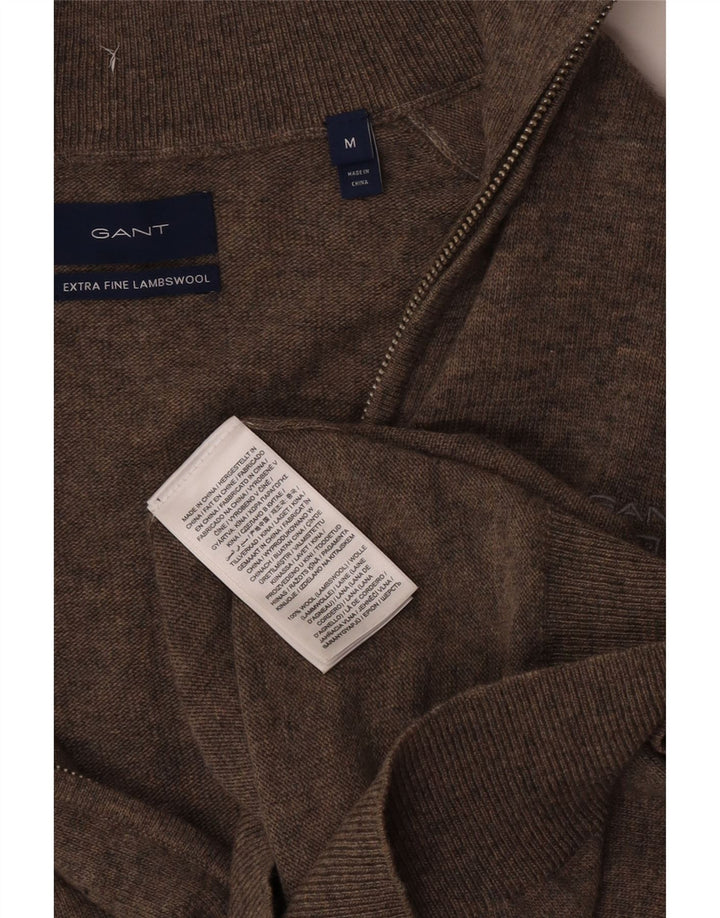 GANT Cardigan Pull Homme Marron Moyen Laine Mouchetée