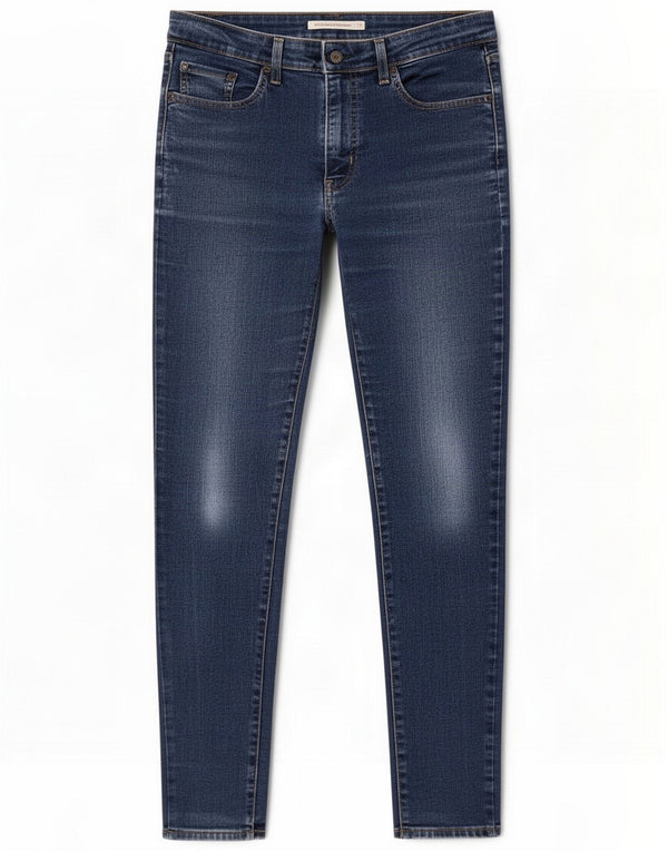 Levi's Femme 721 Jean skinny taille haute W31 L30 Bleu Coton