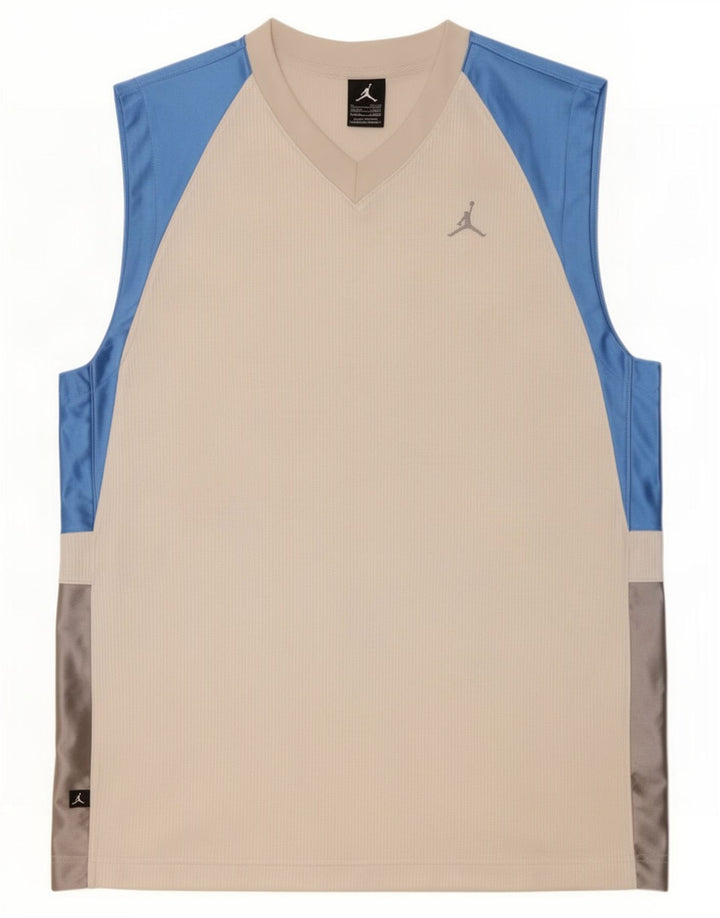 Jordan Débardeur pour homme UK 39/41 Polyester color block blanc moyen