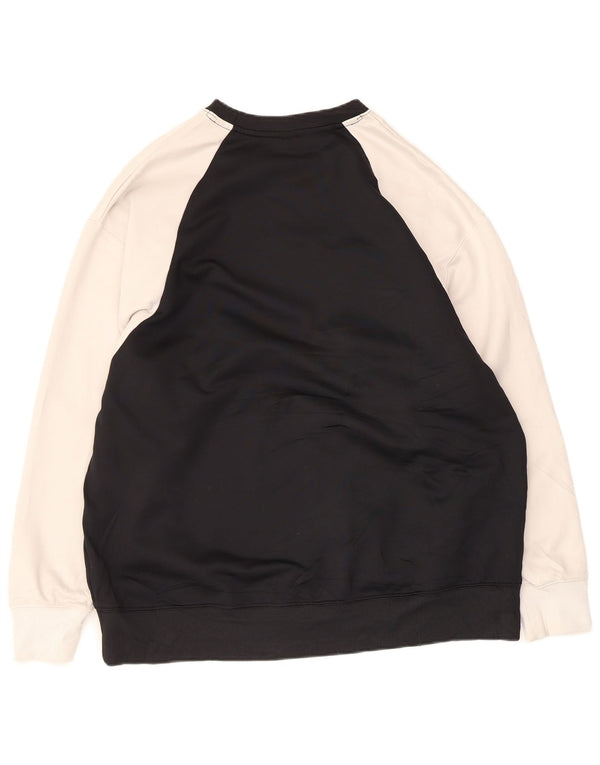 Nike Homme Dri Fit Sweat Pull Large Noir Colorblock Polyester
