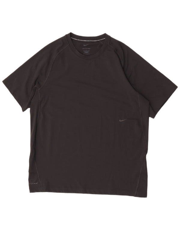 Nike Hommes Dri Fit T-Shirt Haut Large Noir Polyester