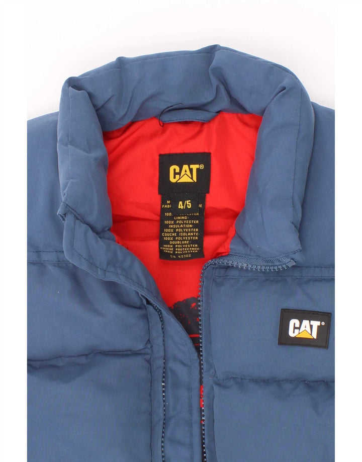 Caterpillar Gilet rembourré garçon 4-5 ans Bleu Polyester
