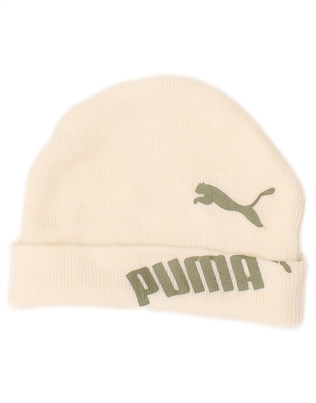 Puma Bonnet graphique en tricot pour homme, taille unique, blanc