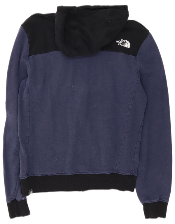 The North Face Pull à capuche zippé pour homme en coton color block bleu marine moyen