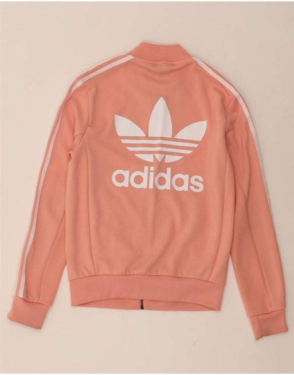 Adidas Veste de survêtement graphique pour femme UK 6 XS Orange Polyester