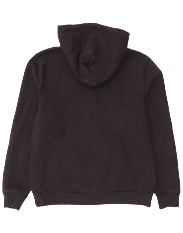 Jack Wills Pull à capuche zippé graphique pour homme Grand coton noir