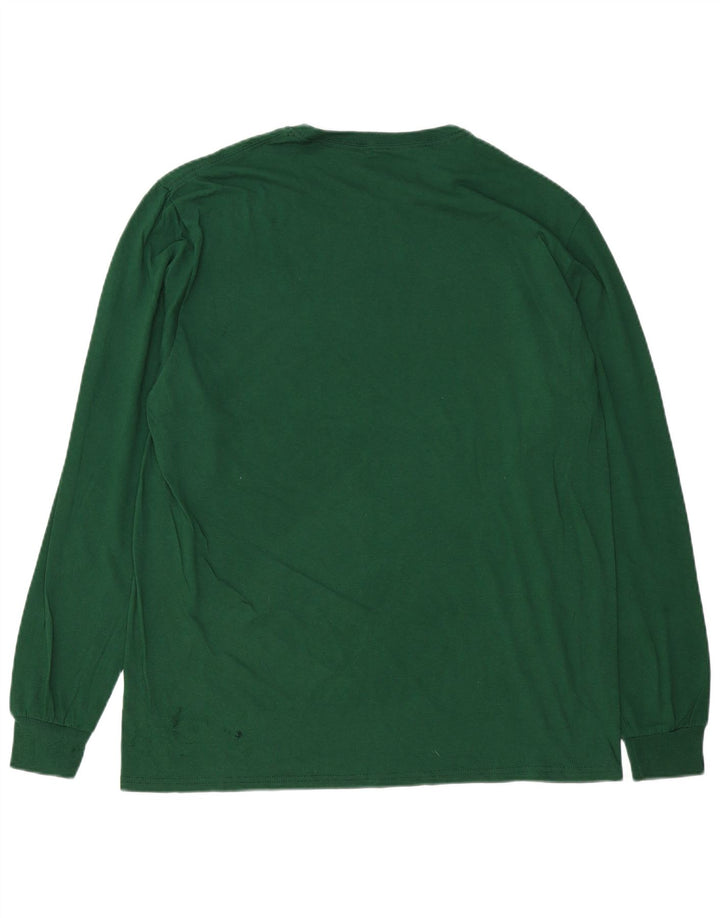 RUSSELL ATHLETIC Haut Homme Manches Longues XL Vert Coton