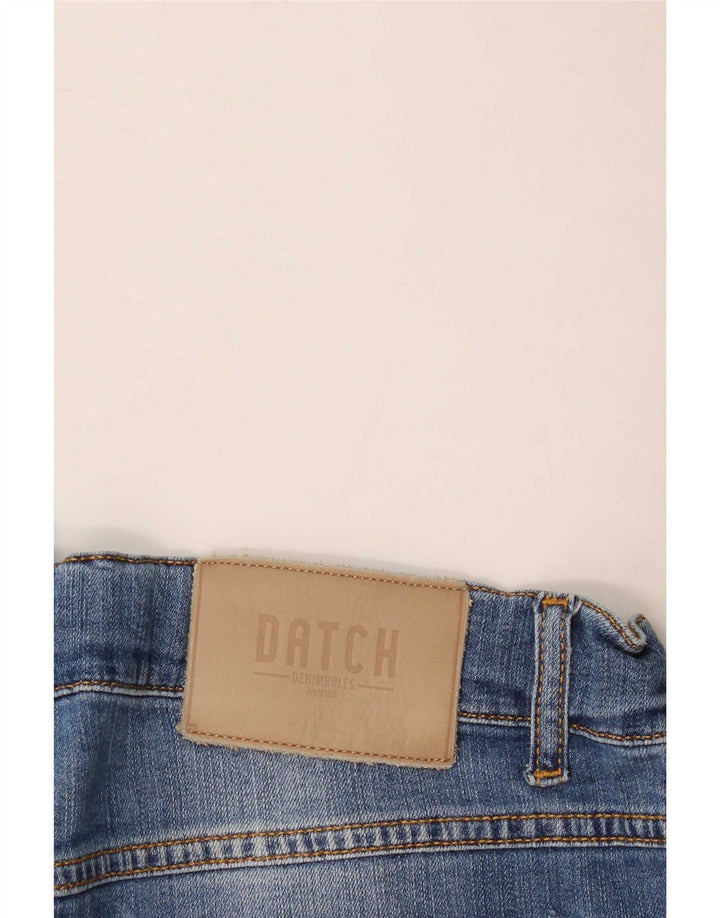 Datch Short en jean graphique vieilli pour femme Large W32 Bleu