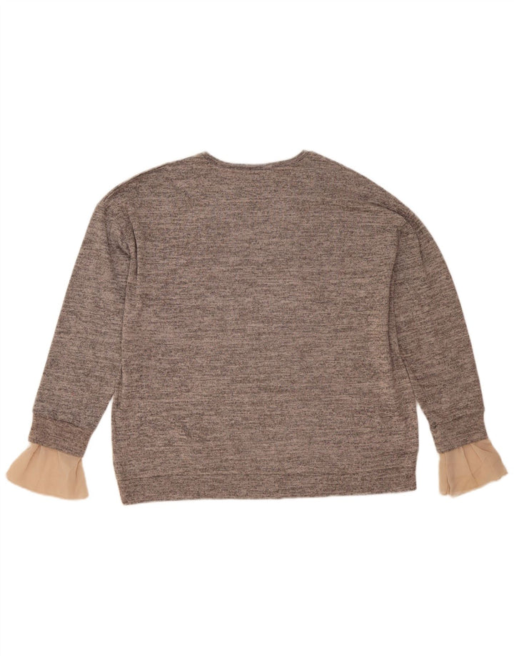 Zara Sweat-shirt pour femme UK 44 Gris moyen moucheté